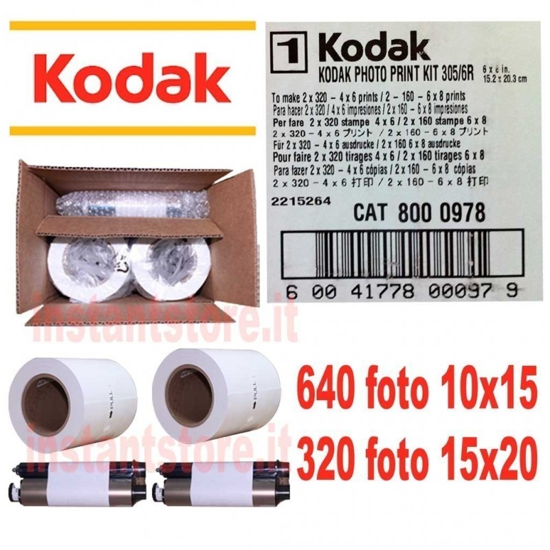 Kodak photo print Kit per stampante 305 / 6R 640 foto Kiosk