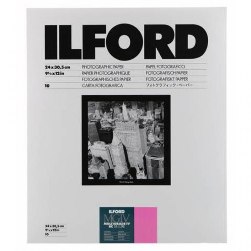 Ilford Multigrade IV RC del Luxe 10 fogli 24x30 carta fotografica lucida