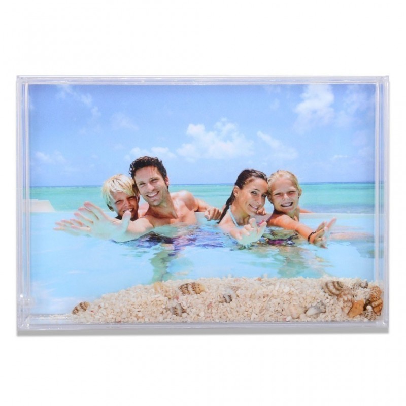 Cornice Fotografica 10x15 portafoto con sabbia e conchiglie